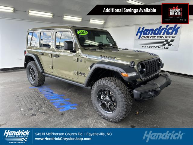 2026 Jeep Wrangler WRANGLER 4-DOOR WILLYS 2026 Jeep Wrangler WRANGLER 4-DOOR WILLYS