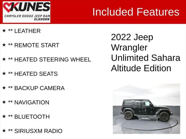 2022 Jeep Wrangler Unlimited Sahara Altitude 4x4