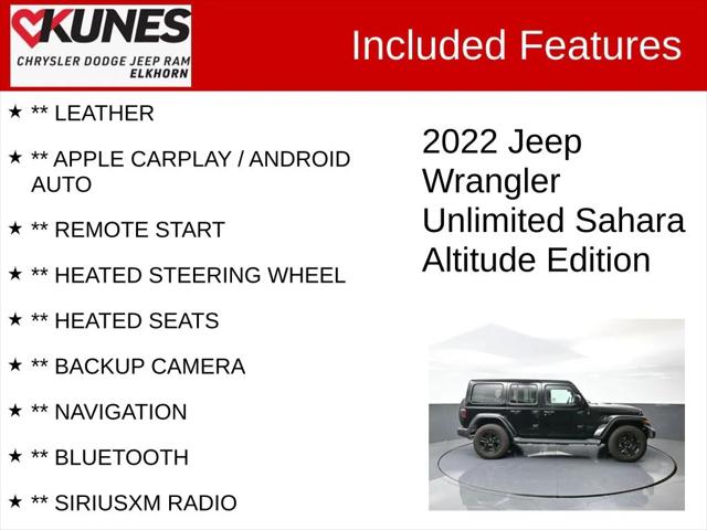 2022 Jeep Wrangler Unlimited Sahara Altitude 4x4