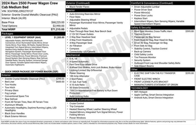 2024 RAM 2500 Power Wagon Crew Cab 4x4 64 Box