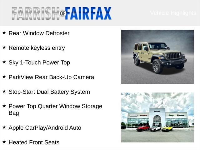 2026 Jeep Wrangler WRANGLER 4-DOOR SPORT S 2026 Jeep Wrangler WRANGLER 4-DOOR SPORT S
