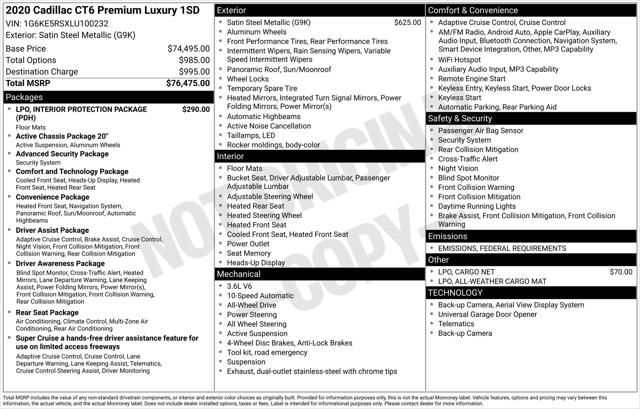 2020 Cadillac CT6 AWD Premium Luxury
