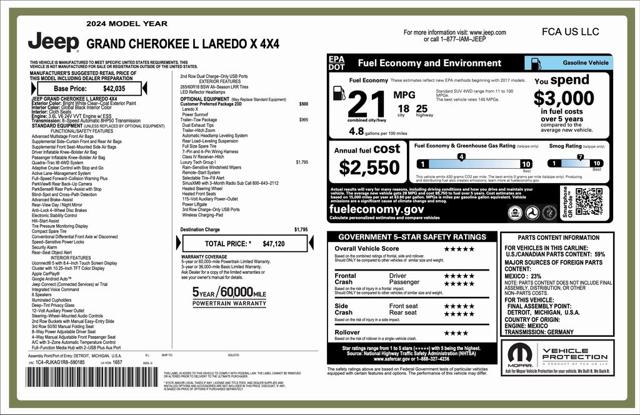 2024 Jeep Grand Cherokee L Laredo X 4x4
