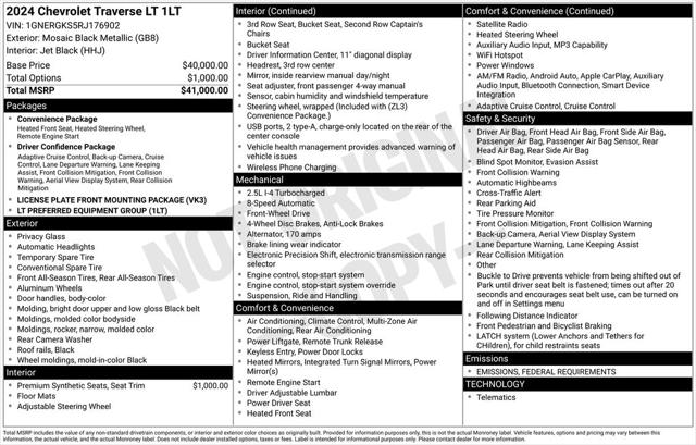 2024 Chevrolet Traverse FWD LT