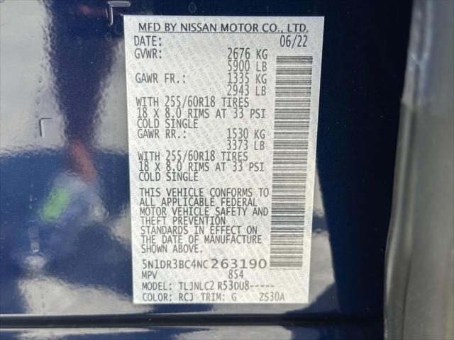 2022 Nissan Pathfinder SV 4WD [39]