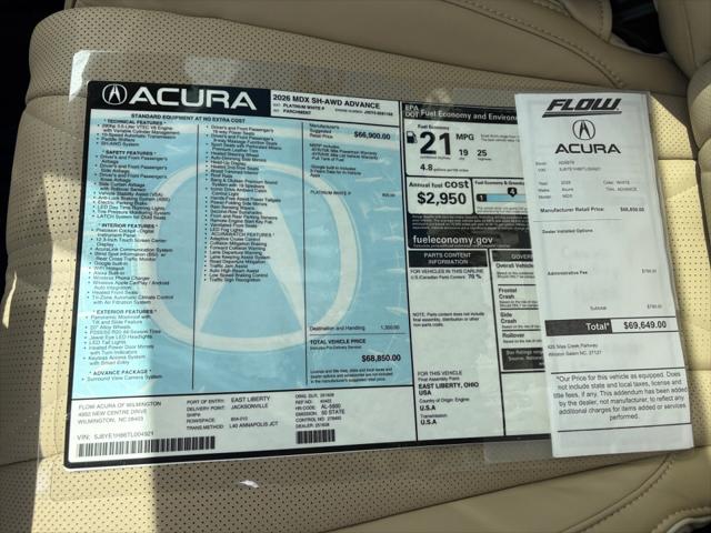 2026 Acura MDX Advance Package