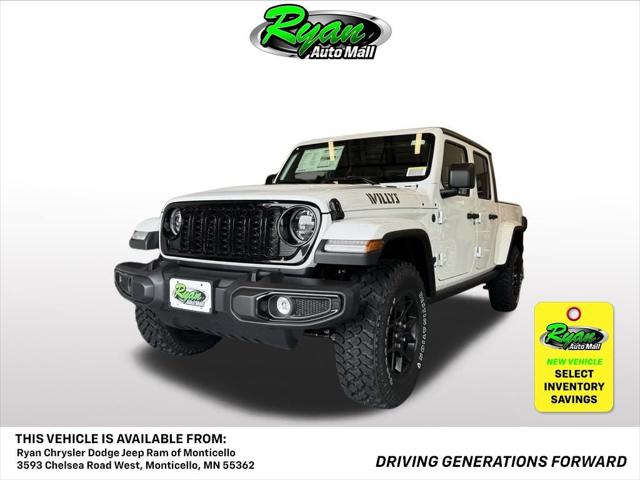 2025 Jeep Gladiator GLADIATOR WILLYS 4X4 2025 Jeep Gladiator GLADIATOR WILLYS 4X4