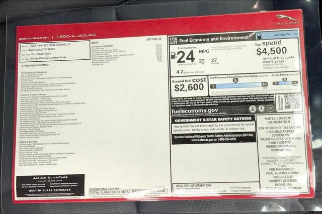 2026 Jaguar F-PACE R-Dynamic S P250 AWD Automatic