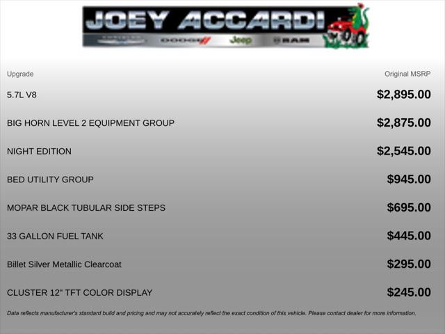 2026 RAM Ram 1500 RAM 1500 BIG HORN CREW CAB 4X4 57 BOX 2026 RAM Ram 1500 RAM 1500 BIG HORN CREW CAB 4X4 57 BOX