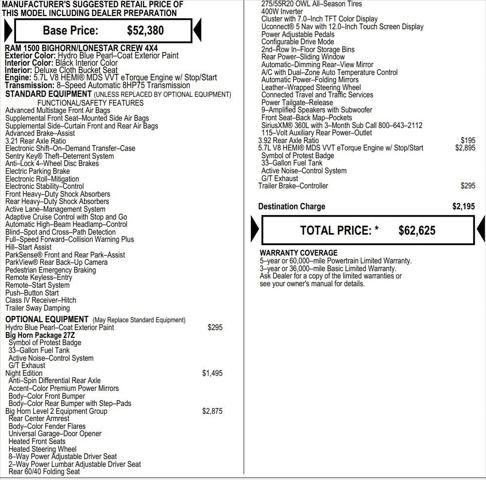 2026 RAM Ram 1500 RAM 1500 BIG HORN CREW CAB 4X4 57 BOX 2026 RAM Ram 1500 RAM 1500 BIG HORN CREW CAB 4X4 57 BOX