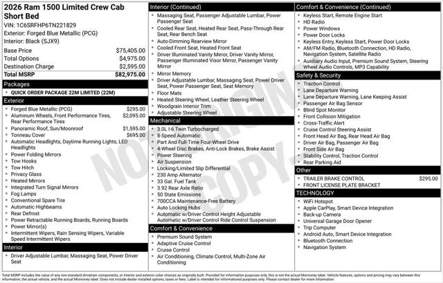 2026 RAM Ram 1500 RAM 1500 LIMITED CREW CAB 4X4 57 BOX 2026 RAM Ram 1500 RAM 1500 LIMITED CREW CAB 4X4 57 BOX