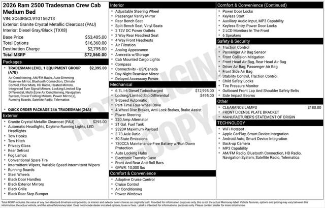 2026 Ram 2500 Tradesman
