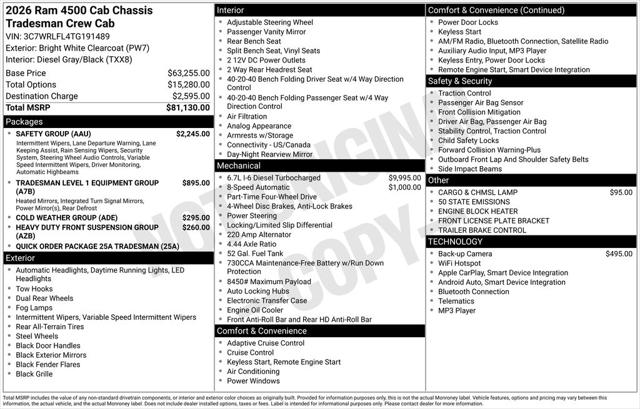 2026 Ram 4500 Chassis Cab Tradesman