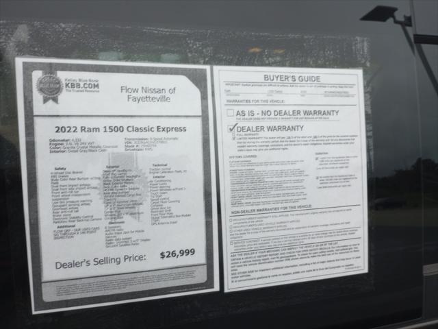 2022 Ram 1500 Classic Express Regular Cab 4x2 6'4" Box