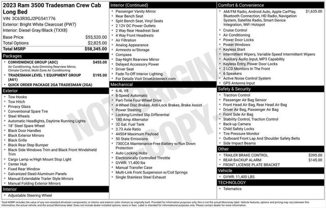 2023 RAM 3500 Tradesman Crew Cab 4x4 8 Box