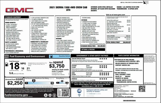2021 GMC Sierra 1500 4WD Crew Cab Short Box AT4