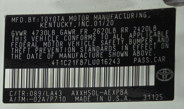 2020 Toyota Avalon Hybrid Limited