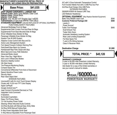 2025 Jeep Grand Cherokee GRAND CHEROKEE L LAREDO X 4X4
