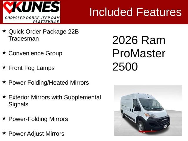 2026 RAM Ram ProMaster RAM PROMASTER 2500 TRADESMAN CARGO VAN HIGH ROOF 159 WB