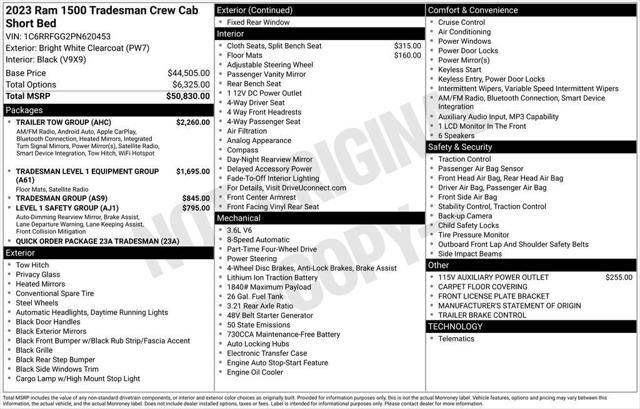 2023 RAM 1500 Tradesman Crew Cab 4x4 57 Box