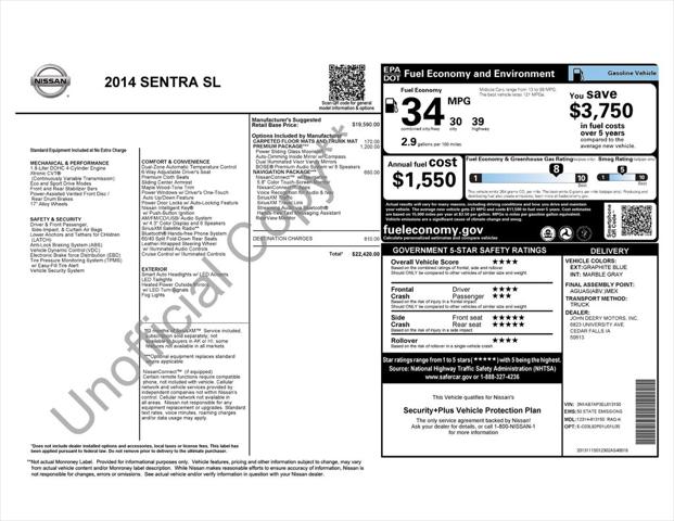 2014 Nissan Sentra SL