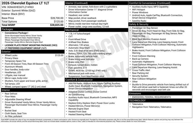 2026 Chevrolet Equinox FWD LT