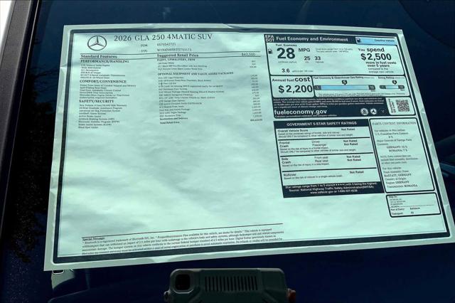 2026 Mercedes-Benz GLA-CLASS 4MATIC