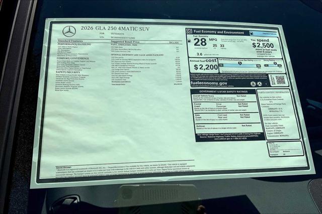 2026 Mercedes-Benz GLA-CLASS 4MATIC