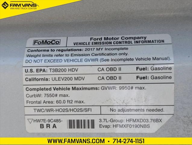 2017 Ford Transit Cutaway Utility Plumber Box Truck GAS