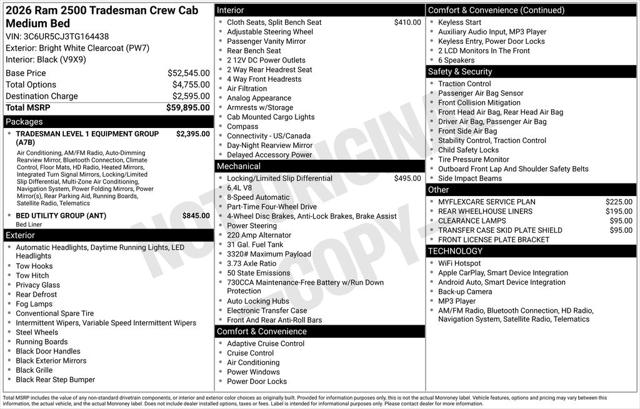 2026 RAM Ram 2500 RAM 2500 BLACK EXPRESS CREW CAB 4X4 64 BOX