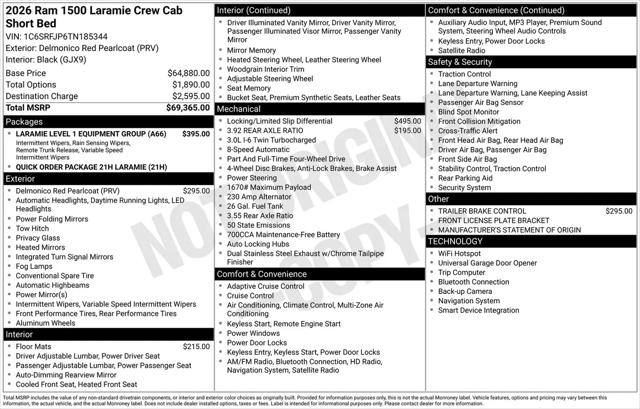 2026 Ram 1500 Laramie Crew Cab 4x4 5'7" Box