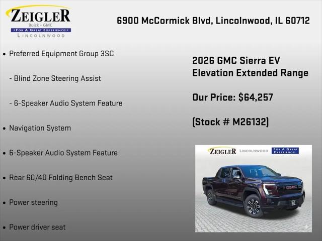 2026 GMC Sierra Extended Range Elevation