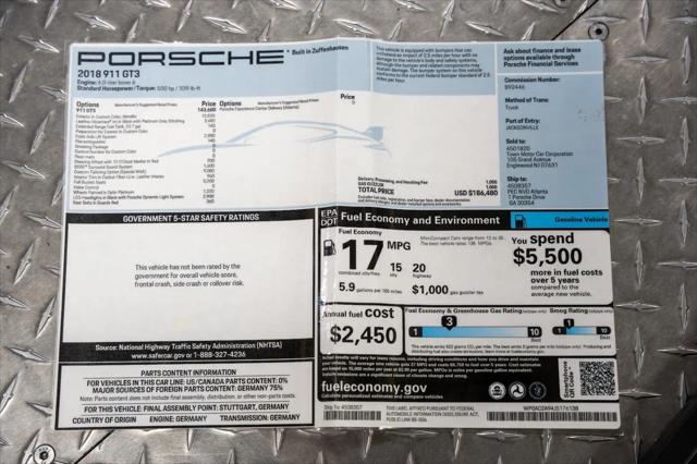 2018 Porsche 911 GT3