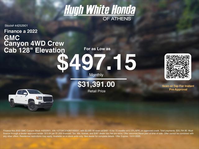 2022 GMC Canyon 4WD Crew Cab Short Box Elevation