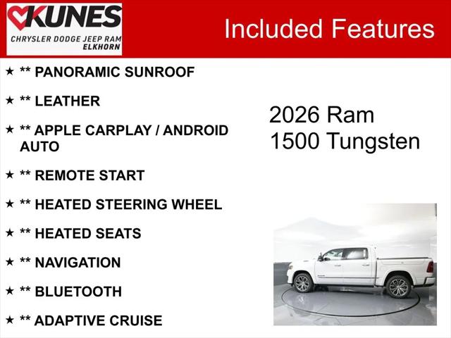 2026 RAM Ram 1500 RAM 1500 TUNGSTEN CREW CAB 4X4 2026 RAM Ram 1500 RAM 1500 TUNGSTEN CREW CAB 4X4