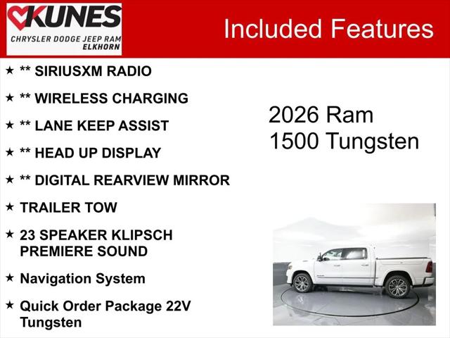 2026 RAM Ram 1500 RAM 1500 TUNGSTEN CREW CAB 4X4 2026 RAM Ram 1500 RAM 1500 TUNGSTEN CREW CAB 4X4