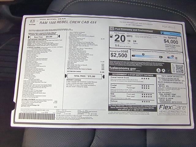 2026 Ram 1500 Rebel Crew Cab 4x4 57 Box