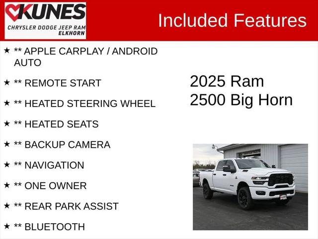 2025 RAM 2500 Big Horn Crew Cab 4x4 64 Box 2025 RAM 2500 Big Horn Crew Cab 4x4 64 Box