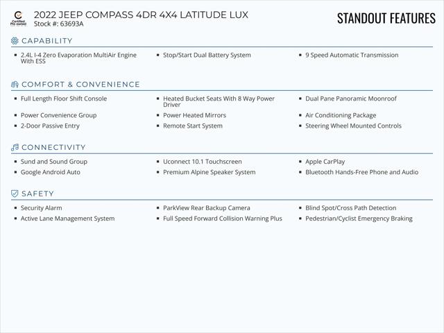 2022 Jeep Compass Latitude Lux 4x4