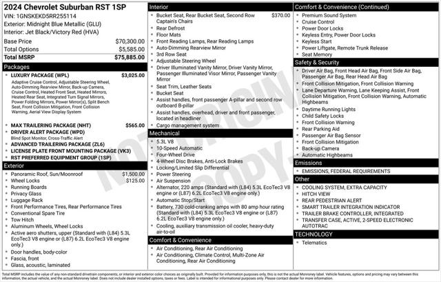 2024 Chevrolet Suburban 4WD RST