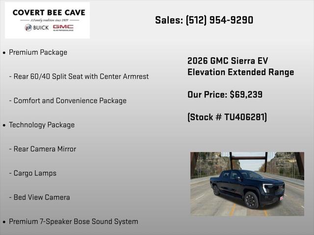 2026 GMC Sierra Extended Range Elevation