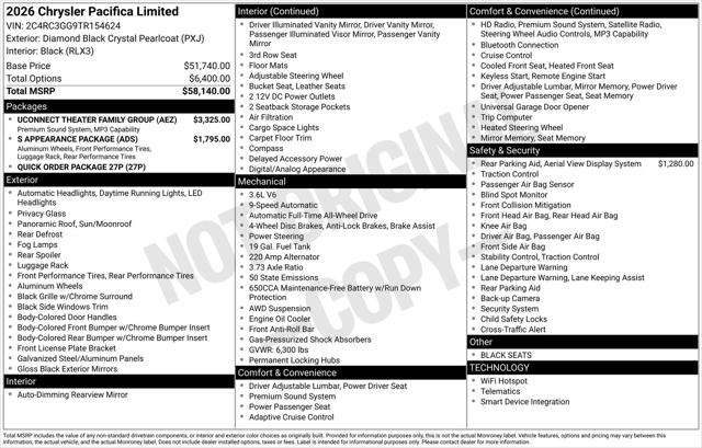 2026 Chrysler Pacifica Limited