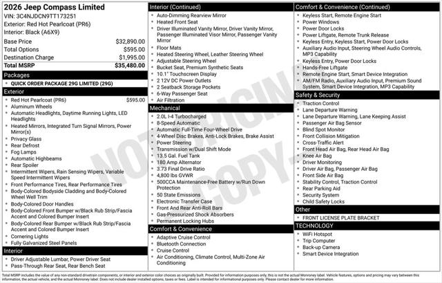 2026 Jeep Compass COMPASS LIMITED 4X4