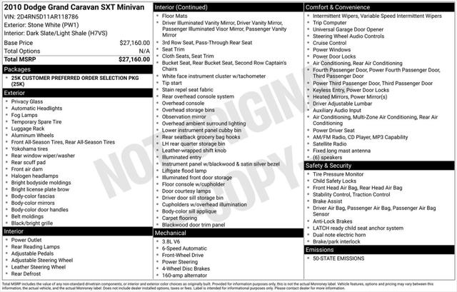 2010 Dodge Grand Caravan SXT