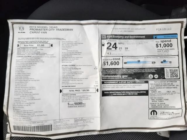 2019 Ram ProMaster City Cargo Van Tradesman Cargo Van