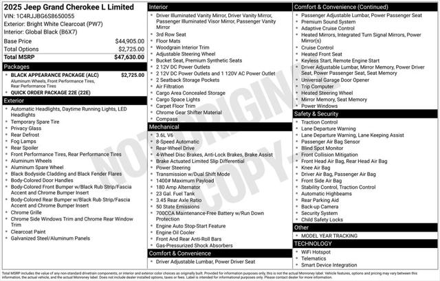 2025 Jeep Grand Cherokee L Limited 4x2