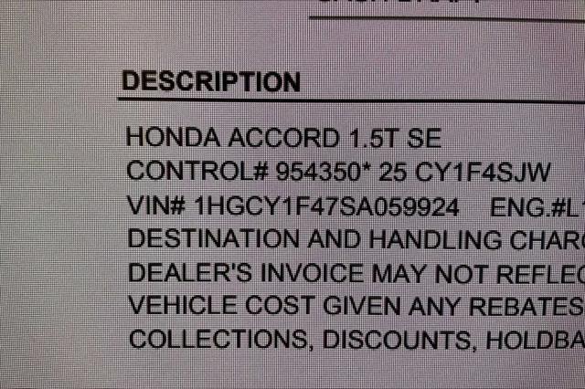2025 Honda Accord Sedan SE