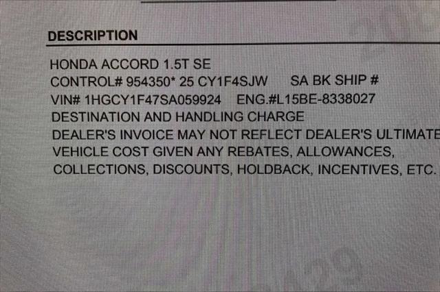 2025 Honda Accord Sedan SE