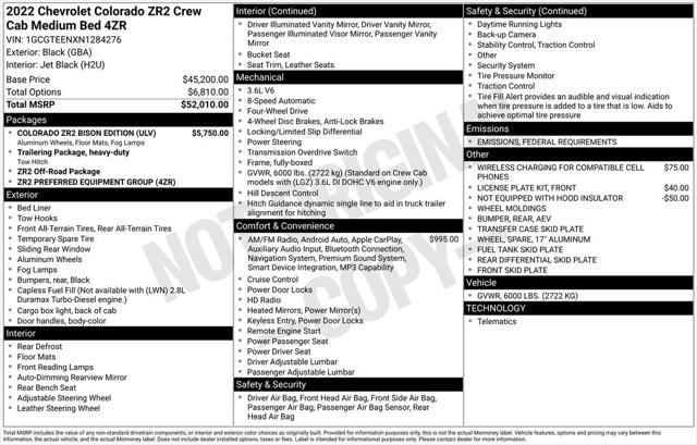 2022 Chevrolet Colorado 4WD Crew Cab Short Box ZR2