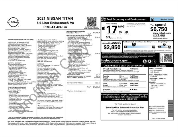 2021 Nissan TITAN Crew Cab PRO-4X 4x4 2021 Nissan TITAN Crew Cab PRO-4X 4x4